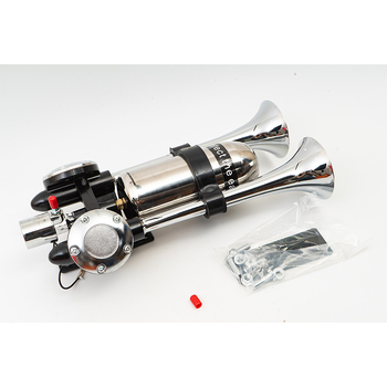 Autó elektromos kürt BLT414 beépített légpumpával (168W, 12V/24V, 180dB, 4Ω)