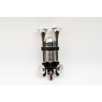 Autó elektromos kürt BLT414 beépített légpumpával (168W, 12V/24V, 180dB, 4Ω)