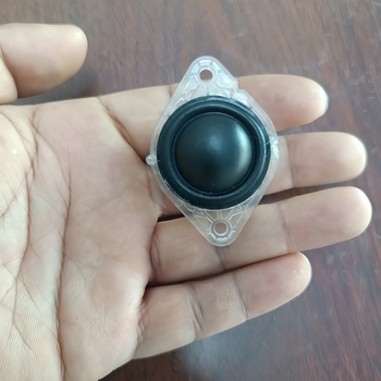 Tweeter zenei hangszerhez — neodímium mágnes, átlátszó ház, 4 Ω impedancia, kombinált papíralapú kónus, diafragma nem papír anyagból