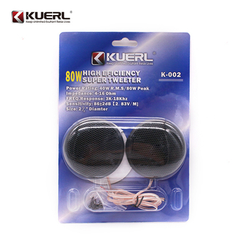 KUERL automobiļu piezoelektriskais tweeters K-002, 80W, 4-16Ω, 3k-18kHz, 86±2dB