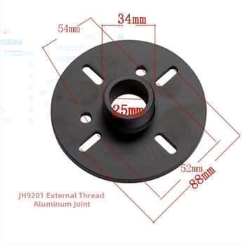 Adaptér pre vysokofrekvenčný reproduktor s vonkajším závitom a flange, Hliník, Model 1#