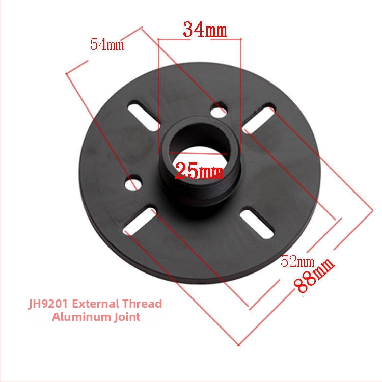Adaptér pre vysokofrekvenčný reproduktor s vonkajším závitom a flange, Hliník, Model 1#