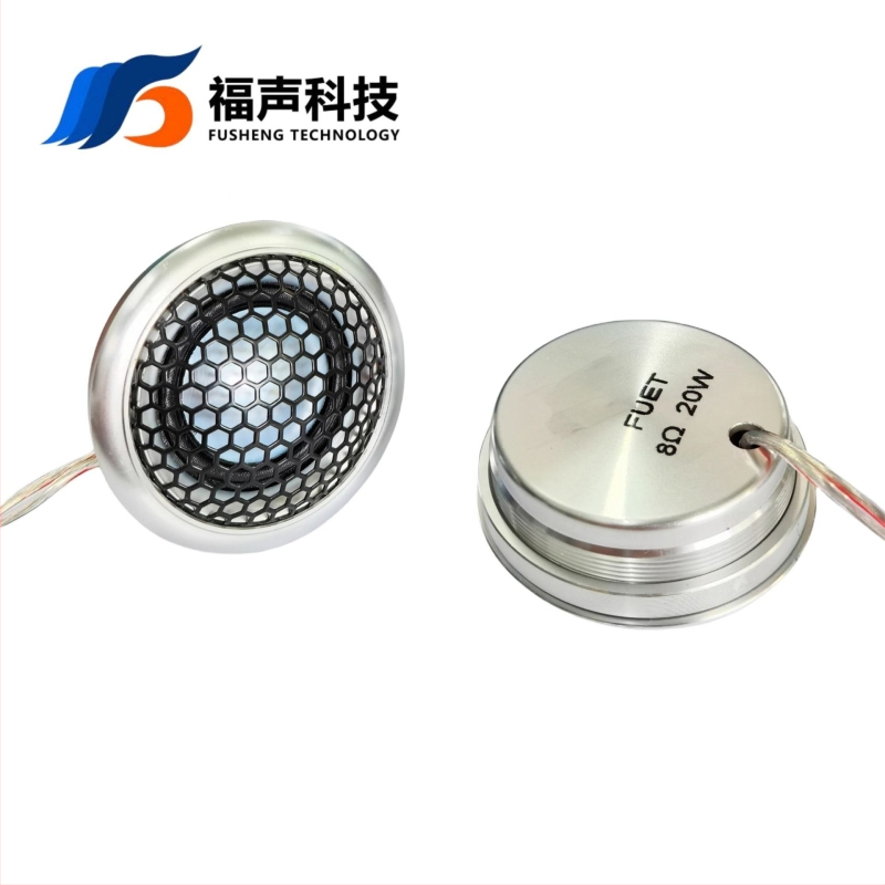 FUET automa augstfrekvences skaļrunis, 8 Ω, 20 W, alumīnija korpuss ar režģi