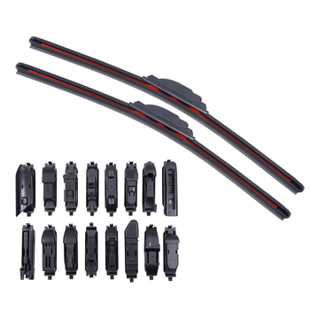 Ștergătoare de parbriz fără ramă pentru mașină — model fără ramă; unghi de ștergere 180°; motor 12–24 V; cauciuc natural