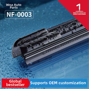 Automobilový stierač NF-0003, Boneless, univerzálny tvar U, prírodná guma, plný rozsah stierania