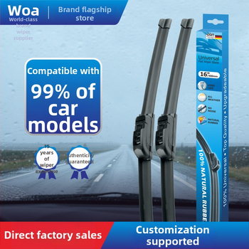 Automobilový stierač NF-0003, Boneless, univerzálny tvar U, prírodná guma, plný rozsah stierania