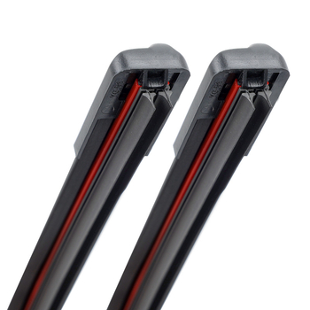 Brisač automobila s dvostrukom gumom trakom i zamjenjivim klipom, universalno za ramena 14–28 mm, 90° brisanje