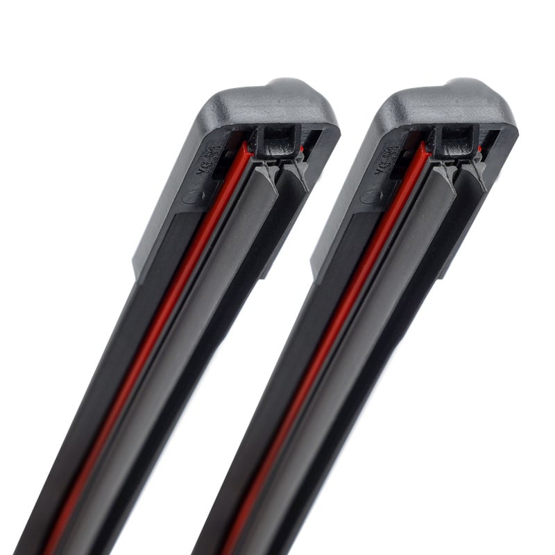 Brisač automobila s dvostrukom gumom trakom i zamjenjivim klipom, universalno za ramena 14–28 mm, 90° brisanje