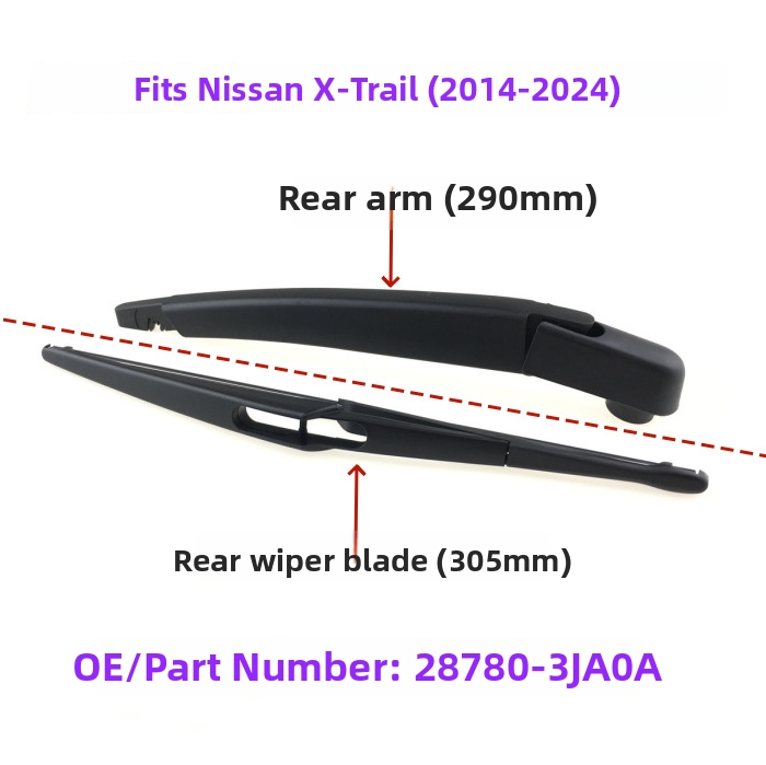 Zadnji brisač s ramom i lopaticom za Nissan X-Trail (2014–2024)