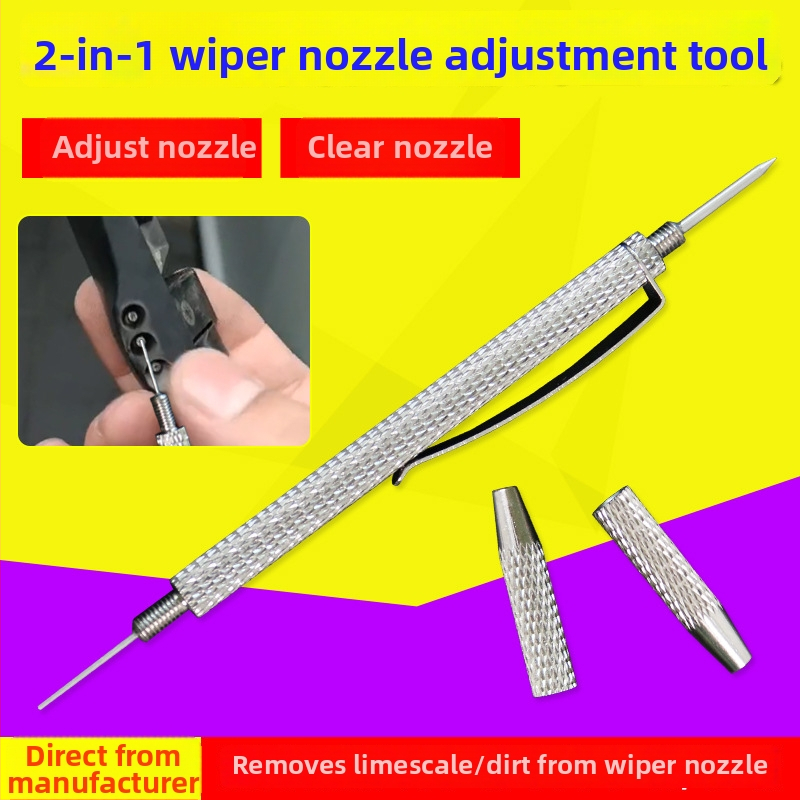 2-in-1 rīks logu tīrītāja sprauslu regulēšanai un tīrīšanai