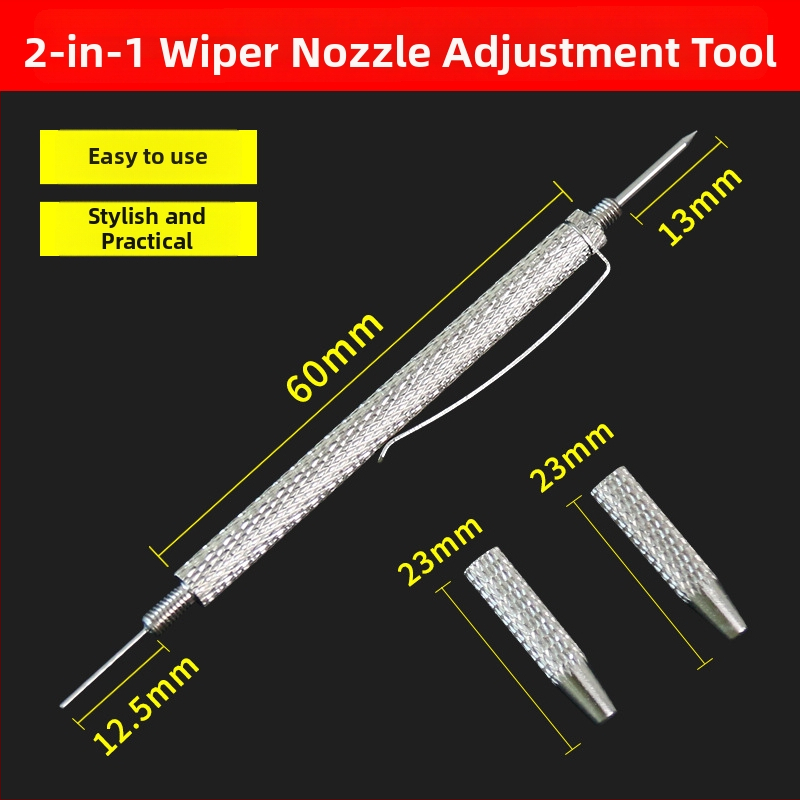 2-in-1 rīks logu tīrītāja sprauslu regulēšanai un tīrīšanai