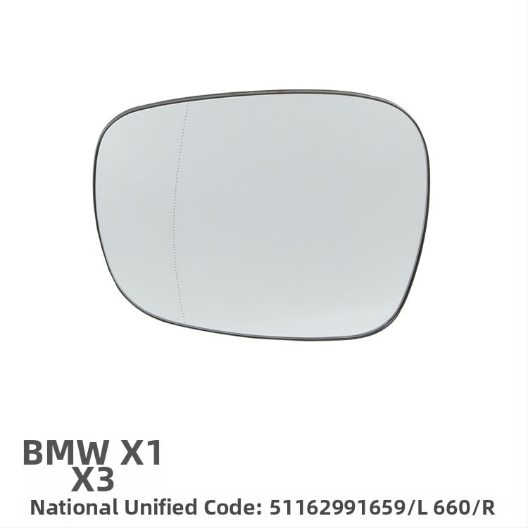 Zadné spätné zrkadlo pre BMW X1 X3 (2009-2012) – dvojité zakrivenie zrkadla, 12V, model 51162991659 L