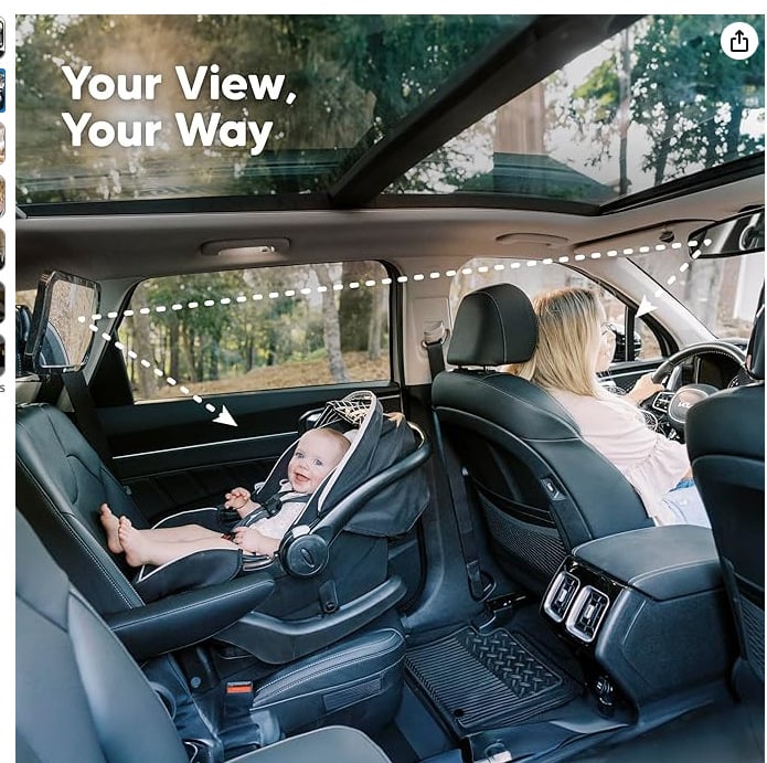 Unutarnji auto retrovizor za djecu, konveksno ogledalo, ABS+akril, model JXBSD-baby mirror