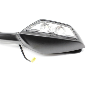 Задно огледало за мотоциклет – ABS корпус, квадратна форма, модел H3215, дясна резба, универсална употреба