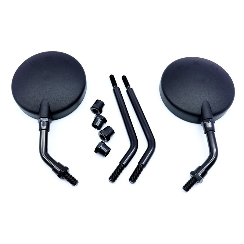 Motociklističko retrovizor, dvostruka zakrivljenost, model 2064, staklena ploha, ABS kućište