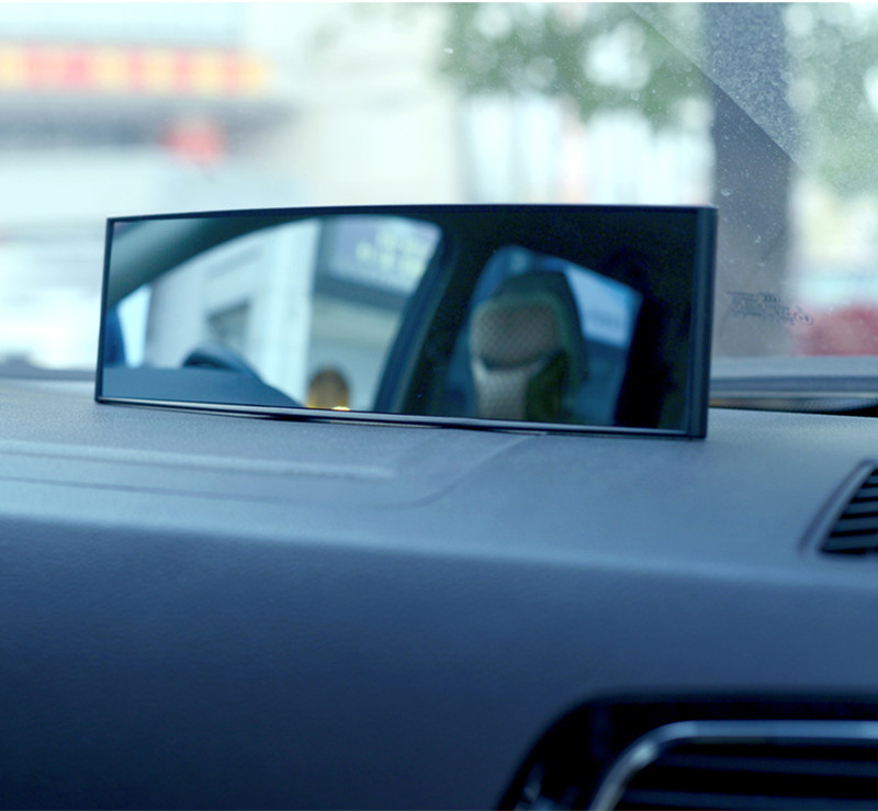 Unutarnji retrovizor automobila sa širokim vidnim poljem, ogledalo s dvostrukom zakrivljenju, staklano ogledalo, ABS kućište, Cocano