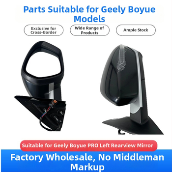 Zadné zrkadlo pre Geely Atlas 20 Boyue Pro, ploché sklo, plastové puzdro, ručne sklopiteľné, čísla dielov 6017054800 a 6017055200, Zhengtao