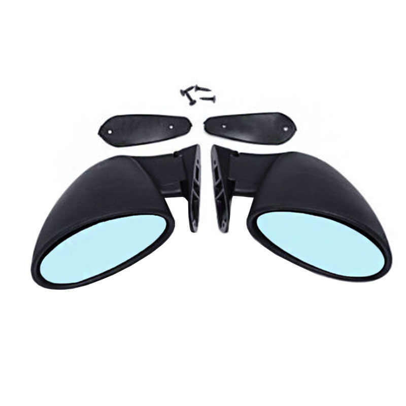 Oglindă retrovizoare universală pentru mașină cu curbă dublă, model AA, oglindă cromată, carcasă ABS