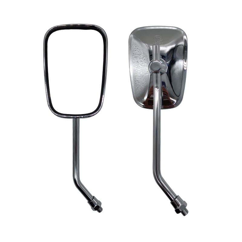 Мотоциклетно задно огледало, квадратна форма, универсално, корпус от акрил, с широко зрително поле