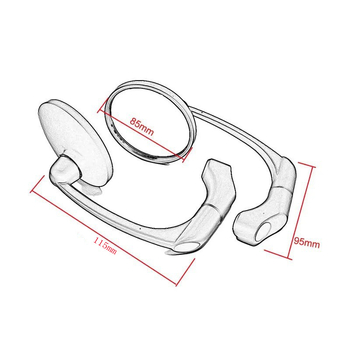 Oglindă retro pentru motocicletă electrică – oglindă plată, sticlă, capac ABS, TT-101