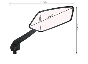 SF-020 Oglindă retrovizoare Retrofit, oglindă sferică, sticlă, carcasă PP, brand FLYQUICK