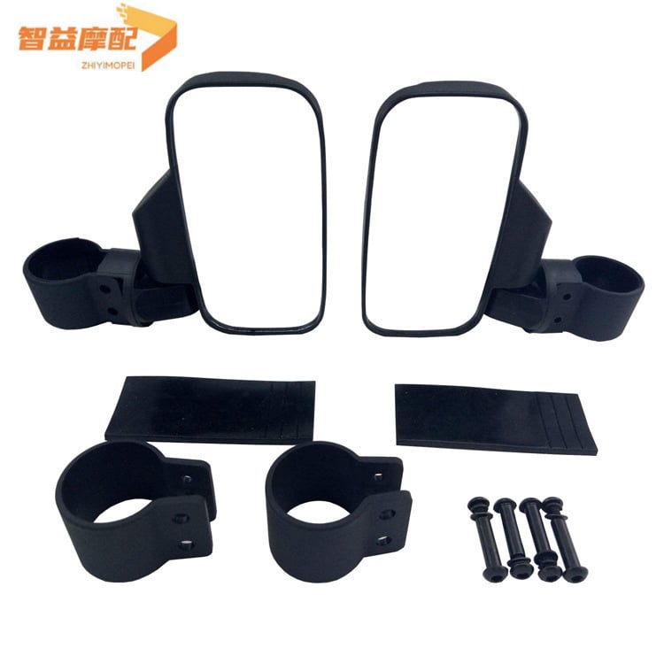 Задно огледало за UTV-8, плоско огледало, стъкло, ABS корпус и ABS капак, съвместимо с UTV, ATV и SUV