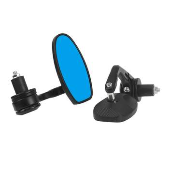 Задно огледало за мотоциклет, елипсовидна форма, CNC алуминиева сплав, съвместимо с 22 мм кухи ръкохватки, модел 392