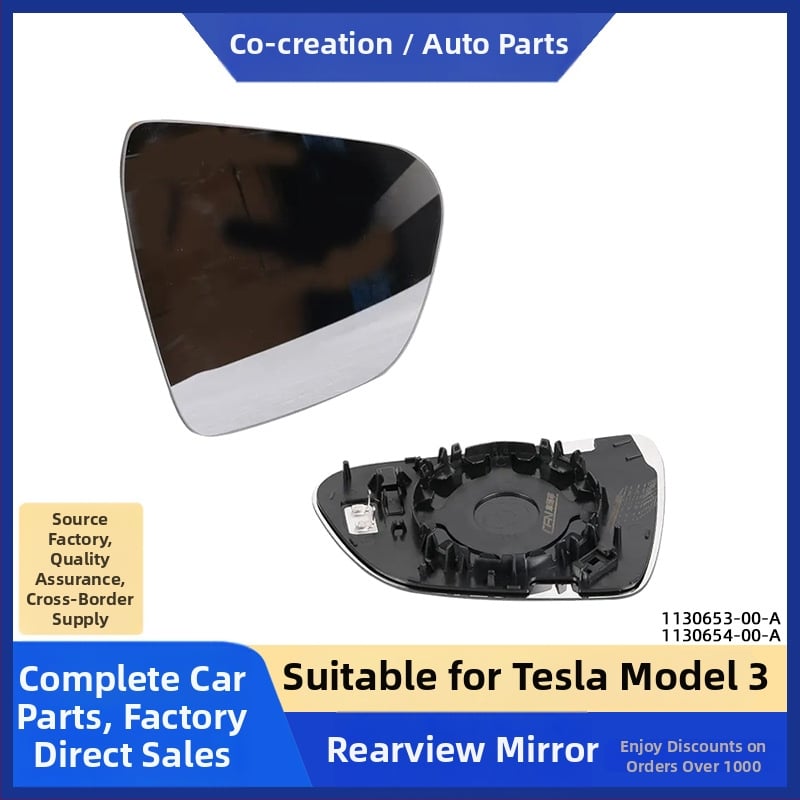 Set leća retrovizora za Tesla Model 3 – ravno staklo, lijevo i desno, Dio 1130653-00-A