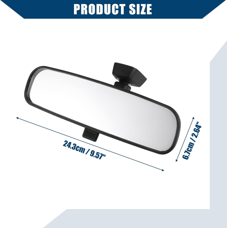 oglindă retrovizoare interioară, universală pentru Toyota Hilux/Vios/Camry/Prius; model 87810-06041; oglindă plană; sticlă; capac oglindă PP