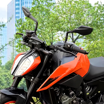 Oglindă retrovizoare pentru motocicletă, oglindă plată, model JP-2136, oglindă din sticlă, capac PP