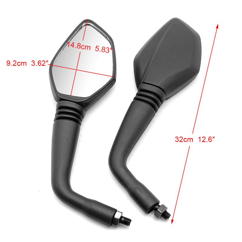 Oglindă retrovizoare pentru motocicletă, oglindă plată, model JP-2136, oglindă din sticlă, capac PP