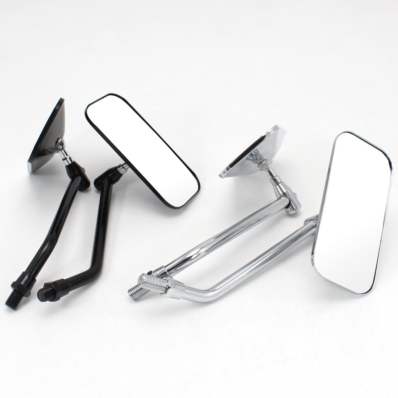Oglindă retrovizoare pentru motocicletă | oglindă cu curbă dublă, corp metalic și capac metalic, brand Fire
