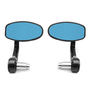 Oglindă retrovizoare pentru motocicletă - CNC aliaj de aluminiu, carcasă ovală, potrivire universală pentru ghidon, potrivit pentru deplasări zilnice