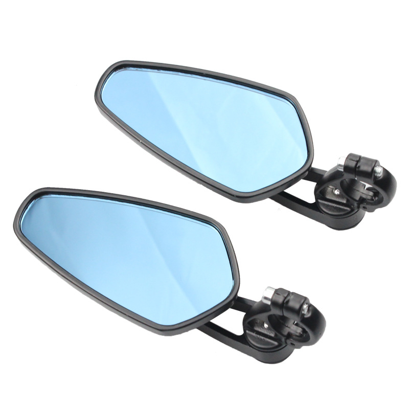 Oglindă retrovizoare pentru ghidon, oglindă plată, carcasă din aluminiu