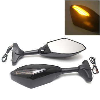 Motocikl retrovizor M-BD001 s LED lampom, 12V, ABS
