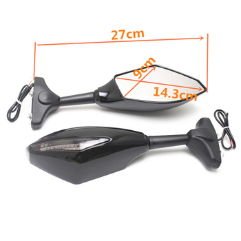 Motocikl retrovizor M-BD001 s LED lampom, 12V, ABS