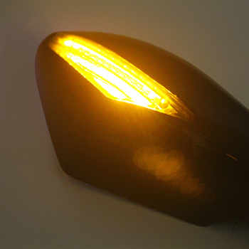 Motocikl retrovizor M-BD001 s LED lampom, 12V, ABS