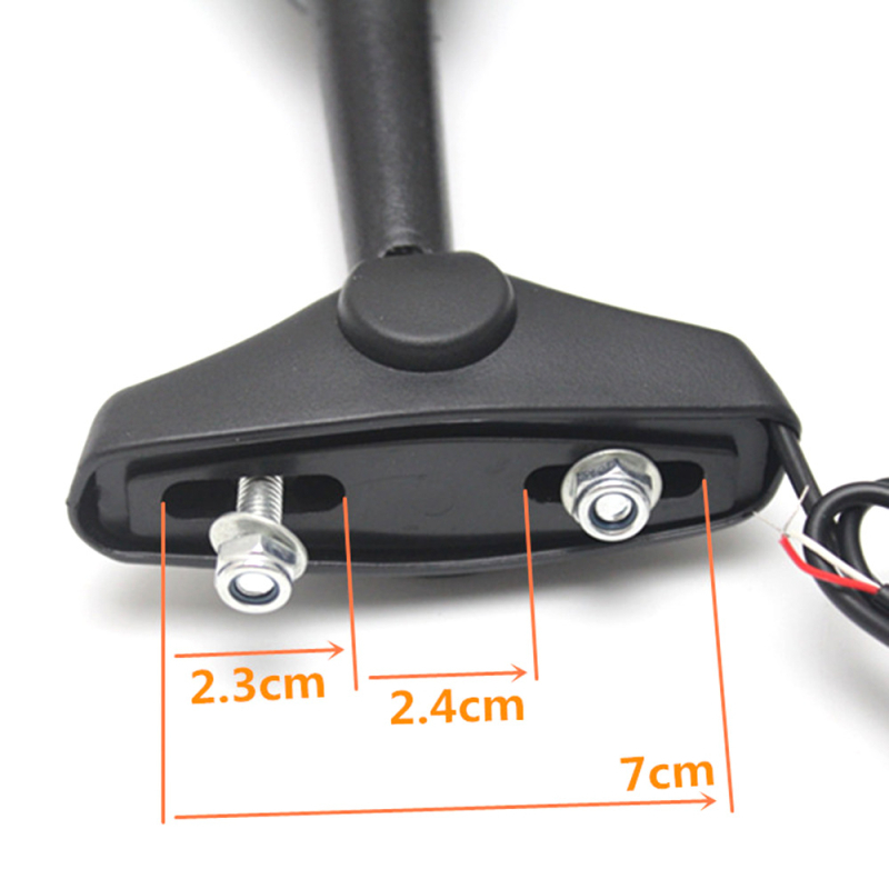 Motocikl retrovizor M-BD001 s LED lampom, 12V, ABS