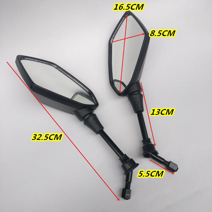 Zadnje ogledalo za motocikl Horizon Sky Wing, sferično ogledalo, kompatibilno sa Spring wind Huanglong NK 150 250 400 650NK MT, HX marka