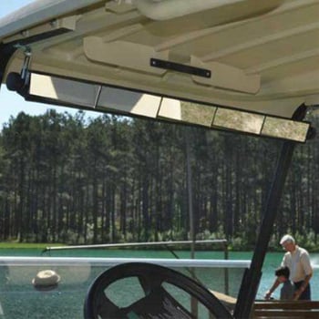 Zadnje ogledalo za golf kolica, model SF-GEF-11, plosnato ogledalo, staklo, kućište: polipropilen