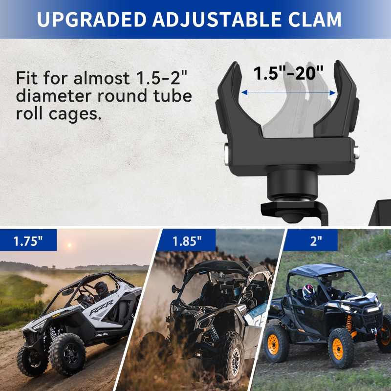 Zadnji retrovizor za UTV/ATV, sferično staklo, kućište PP, model UTV-89.