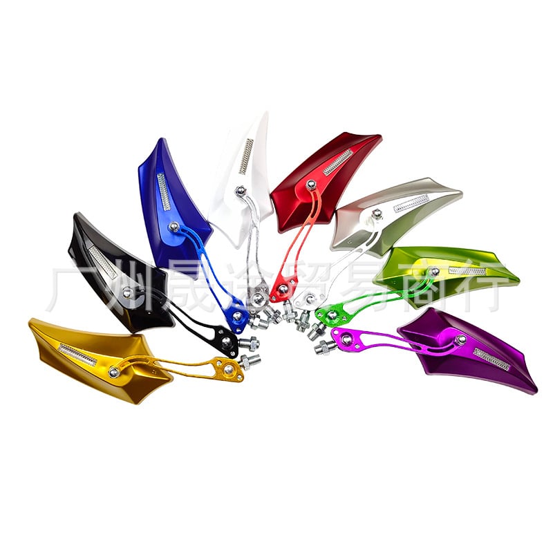 Retrofit gyémánt hátulnéző tükör motorkerékpárhoz és elektromos autóhoz (síktükör; üveg felület; műanyag burkolat; nincs áram)