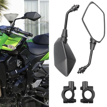 Motociklističko ogledalo za stražnje gledanje Horizon model, ravno ogledalo, 12V, staklo, ABS plastika