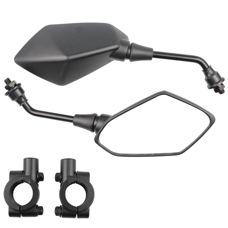 Motociklističko ogledalo za stražnje gledanje Horizon model, ravno ogledalo, 12V, staklo, ABS plastika