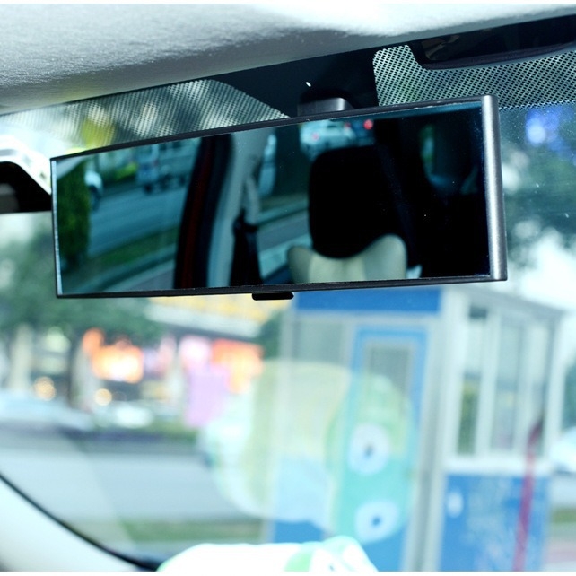 Unutarnji retrovizor automobila sa širokim kutem, sferni ogledalo, anti-refleksijski objektiv, 12V napajanje