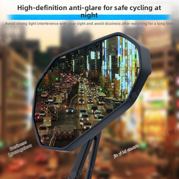 Универсално задно огледало за електрически мотоциклет, алуминиев корпус, квадратно огледало, модел Hsj-20118, съвместим с M8/M10