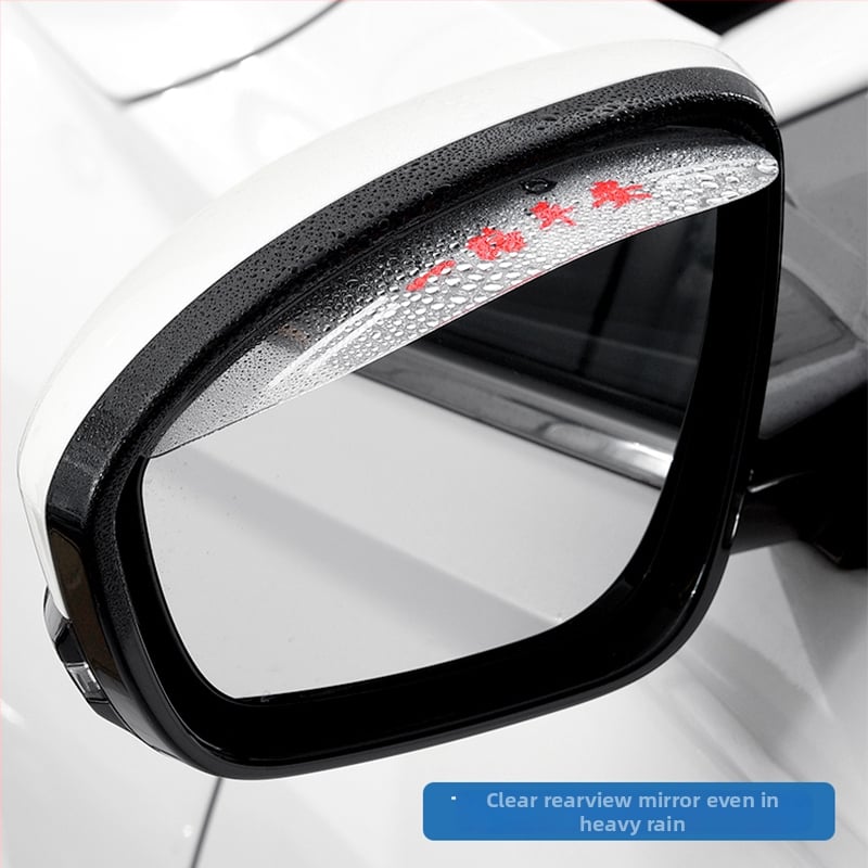 Atpakaļskata spoguļa lietus aizsargs – PVC, pašlīmējoša uzstādīšana, vispārēja savietojamība, automātiskā transmisija, 2 gab.