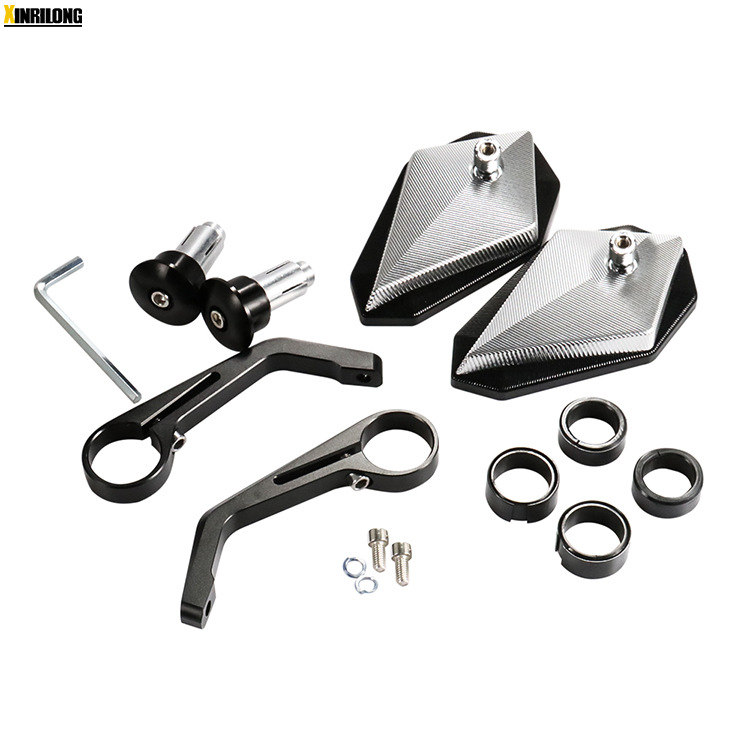 HP-J028 Zadnje ogledalo za motocikl, ravno ogledalo, staklo, kućište od aluminijske legure