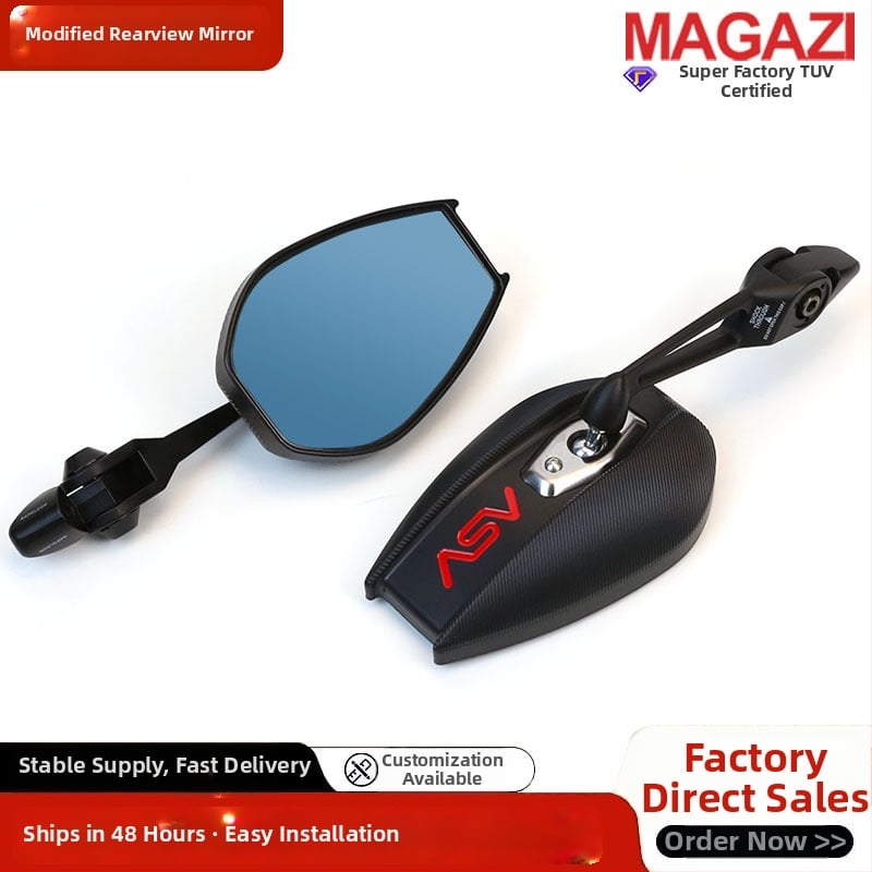 ASV1103 Универсално огледало за обратно виждане с ABS корпус и алуминиев прът – антиотсветляване, монтаж с дясна резба, за ежедневни пътувания