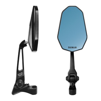 Мотоциклетно огледало за обратно виждане с дизайн с фиксирано крило, корпус от алуминиева сплав, модел F6006/h3439, квадратно огледало, съвместимо с мотоциклети Kawasaki и Yamaha